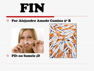 FIN Por Alejandro Amado Camino 3º B PD: no fumeis ;D 