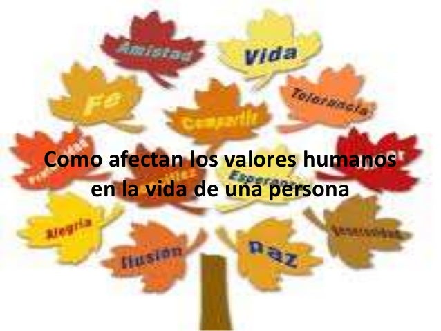 Como afectan los valores humanos en la vida