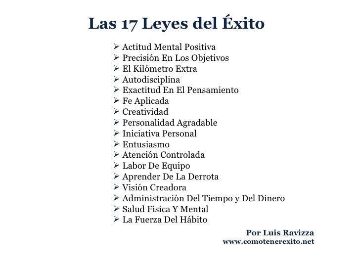 Las Leyes Del Exito De Napoleon Hill