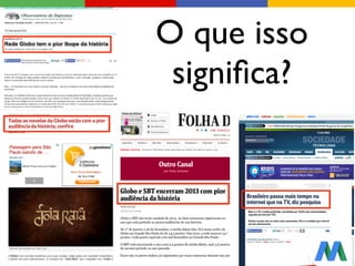 O que isso
signiﬁca?
 