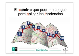 El camino que podemos seguir
   para aplicar las tendencias
 
