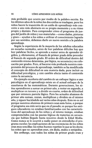 Como aprenden los niños