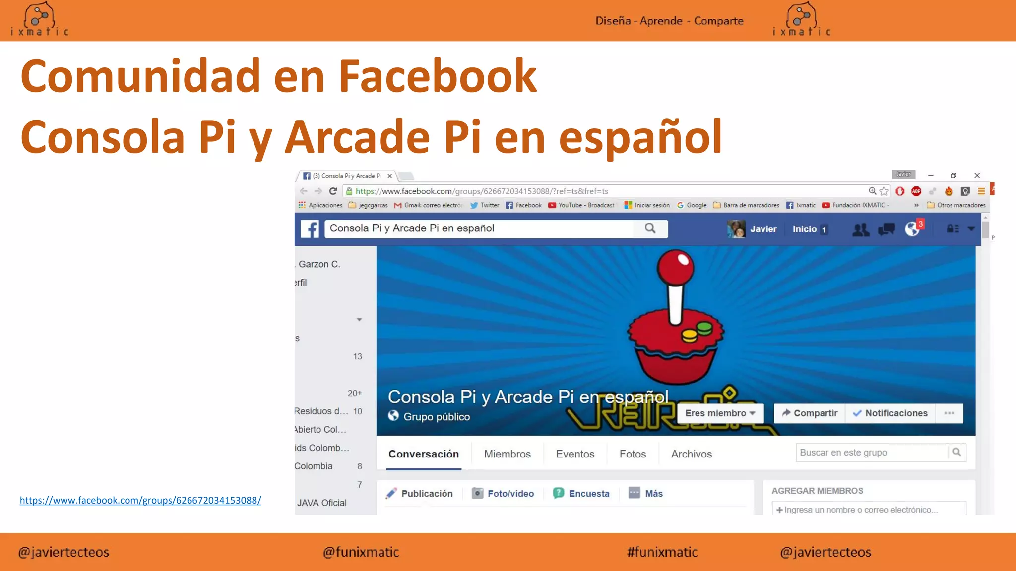Comunidad en Facebook
Consola Pi y Arcade Pi en español
https://www.facebook.com/groups/626672034153088/
 