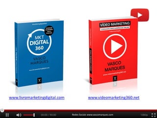 www.livromarketingdigital.com www.videomarketing360.net
Redes Sociais www.vascomarques.com
 