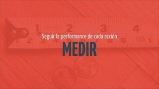 Seguir la performance de cada acción
MEDIR
 