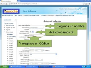 Elegimos un nombre
Acá colocamos SI
Y elegimos un Código
 
