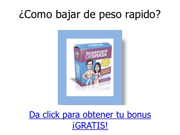 Trucos para bajar de peso rapido yahoo finance