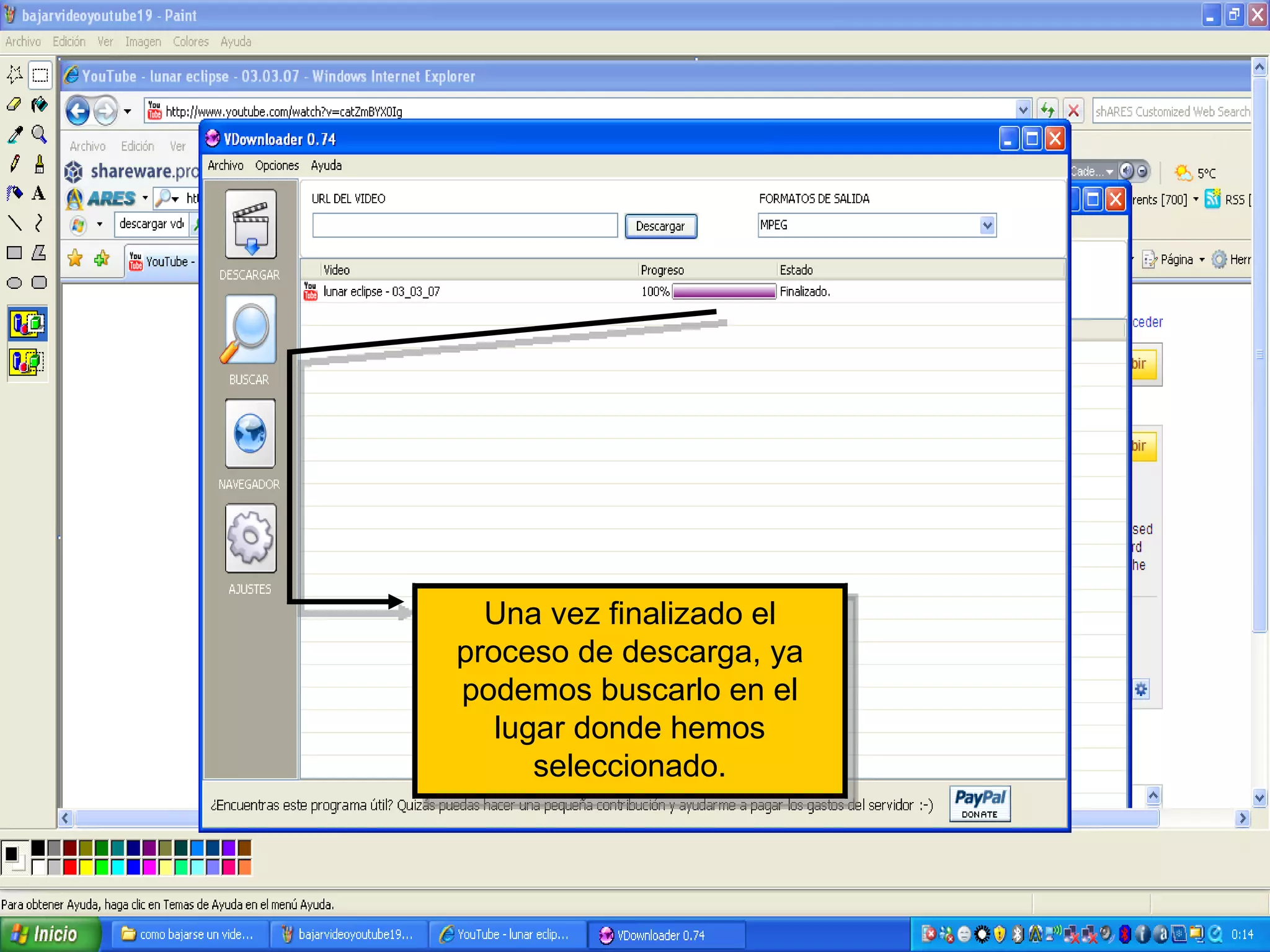 Una vez finalizado el proceso de descarga, ya podemos buscarlo en el lugar donde hemos seleccionado. 