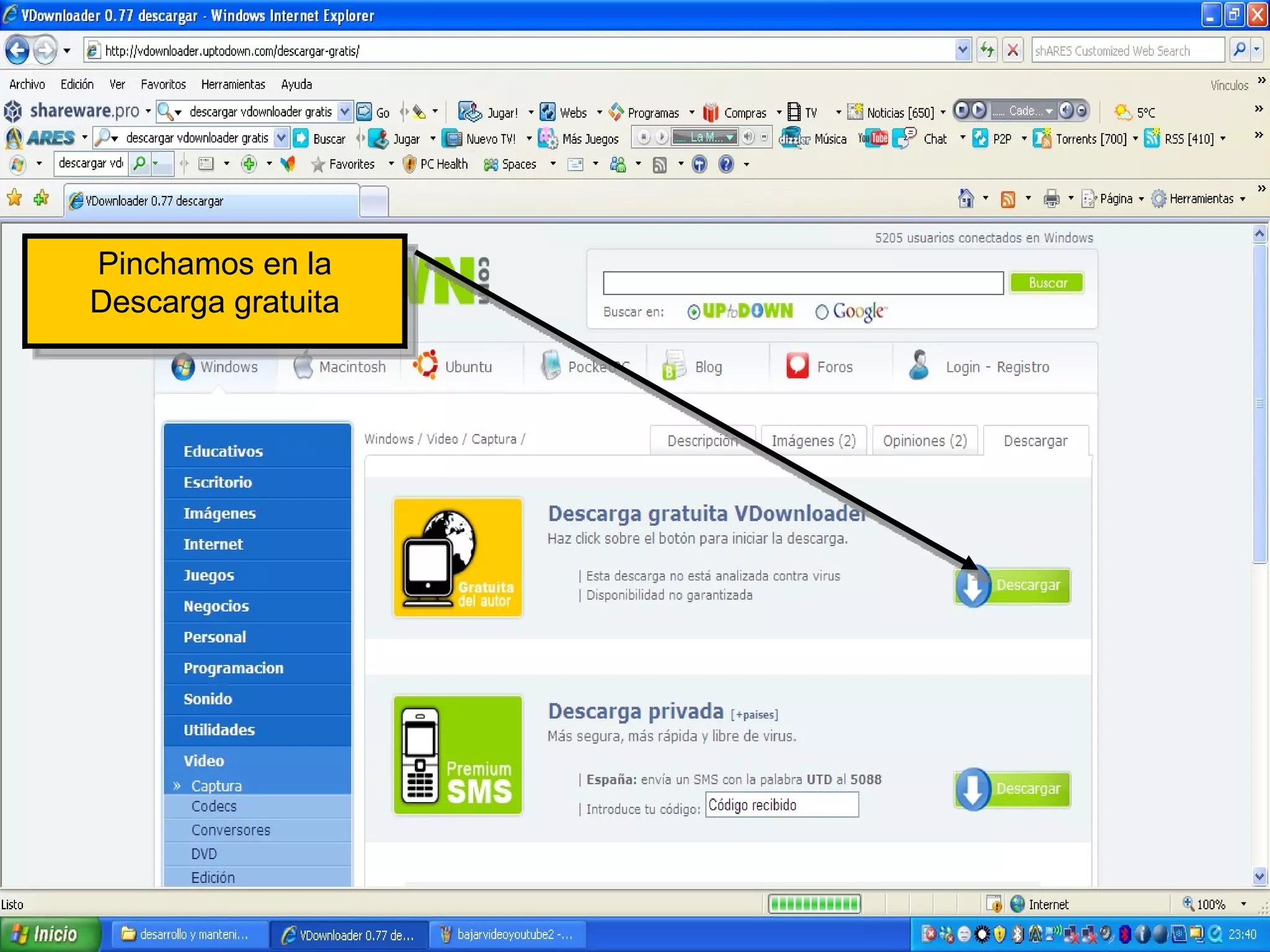 Pinchamos en la Descarga gratuita 