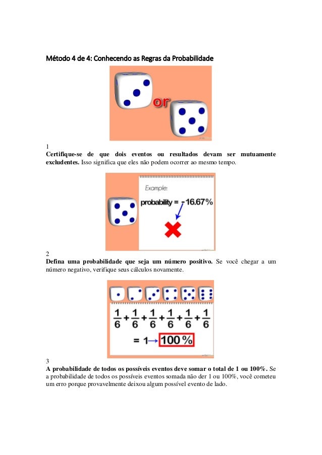 Como calcular a probabilidade Como calcular a probabilidade