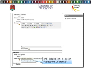1ro cliquea en el botón
“seleccione un archivo”
 
