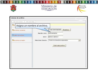 Asigna un nombre al archivo.
 