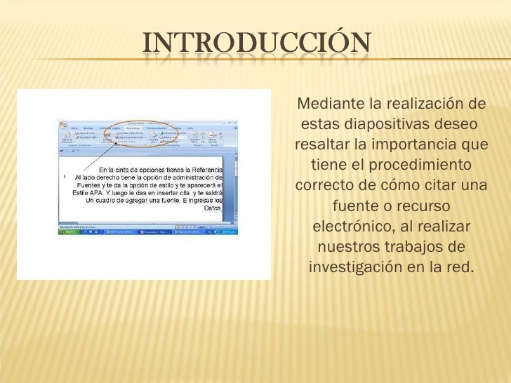 Como citar fuentes Power Point