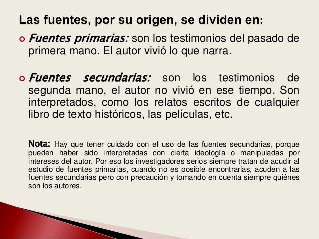 Como clasificar una fuente historica