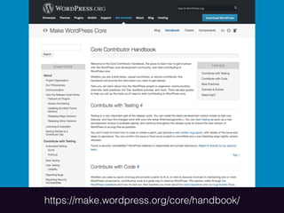 https://make.wordpress.org/core/handbook/
 