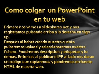 Como colgar PowerPoint en tu web