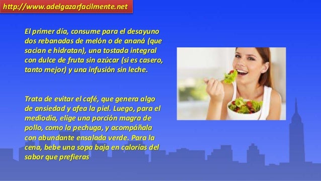 Como comer para bajar de peso en una semana