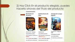 2) Haz Click En el producto elegido, puedes 
hacerlo atraves del Titulo del producto 
 