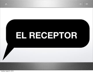 EL RECEPTOR


Tuesday, August 31, 2010
 