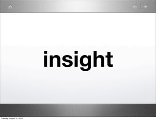 insight

Tuesday, August 31, 2010
 
