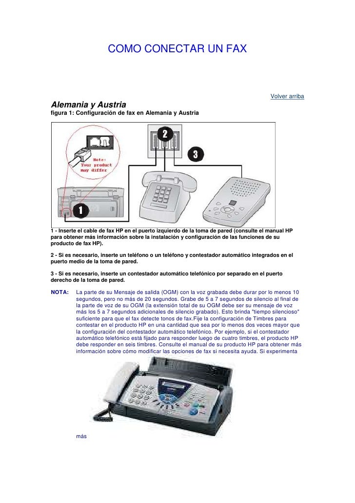 Como conectar un fax