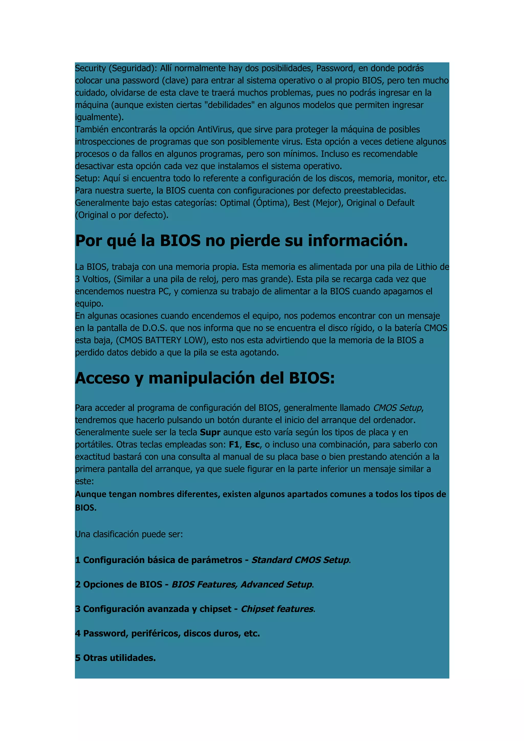 Como Configuro La Bios De Mi Computadora