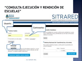 Lic. Cecilia B. Vera
Usuario:
Contraseña:
Iniciar
sesión