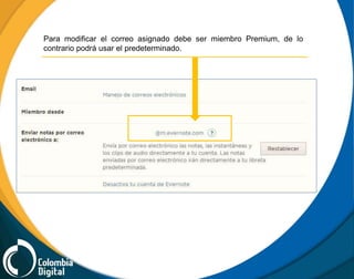 ¿Cómo convertir un e-mail a nota de recordatorio en Evernote? | PPTX
