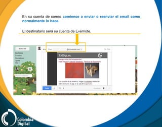 ¿Cómo convertir un e-mail a nota de recordatorio en Evernote? | PPT