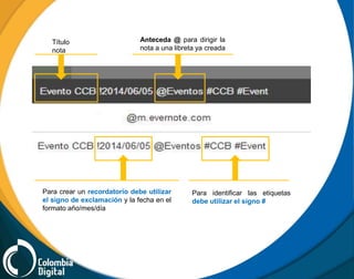 ¿Cómo convertir un e-mail a nota de recordatorio en Evernote? | PPT