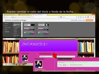 Puedes cambiar el color del titulo y fondo de la fecha.
 