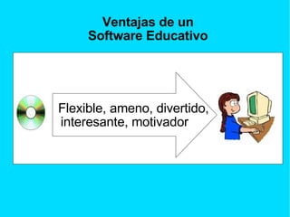 Ventajas de un Software Educativo Flexible, ameno, divertido, interesante, motivador 