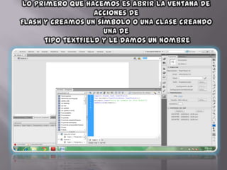 Como crear texto con action script