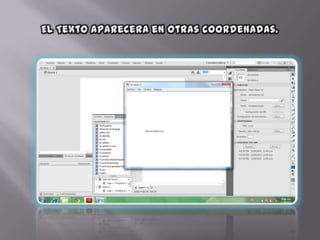 Como crear texto con action script