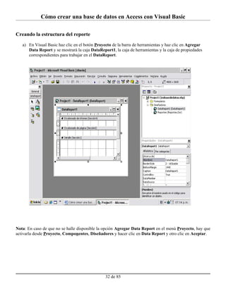 Como crear una base de datos con visual basic | DOC