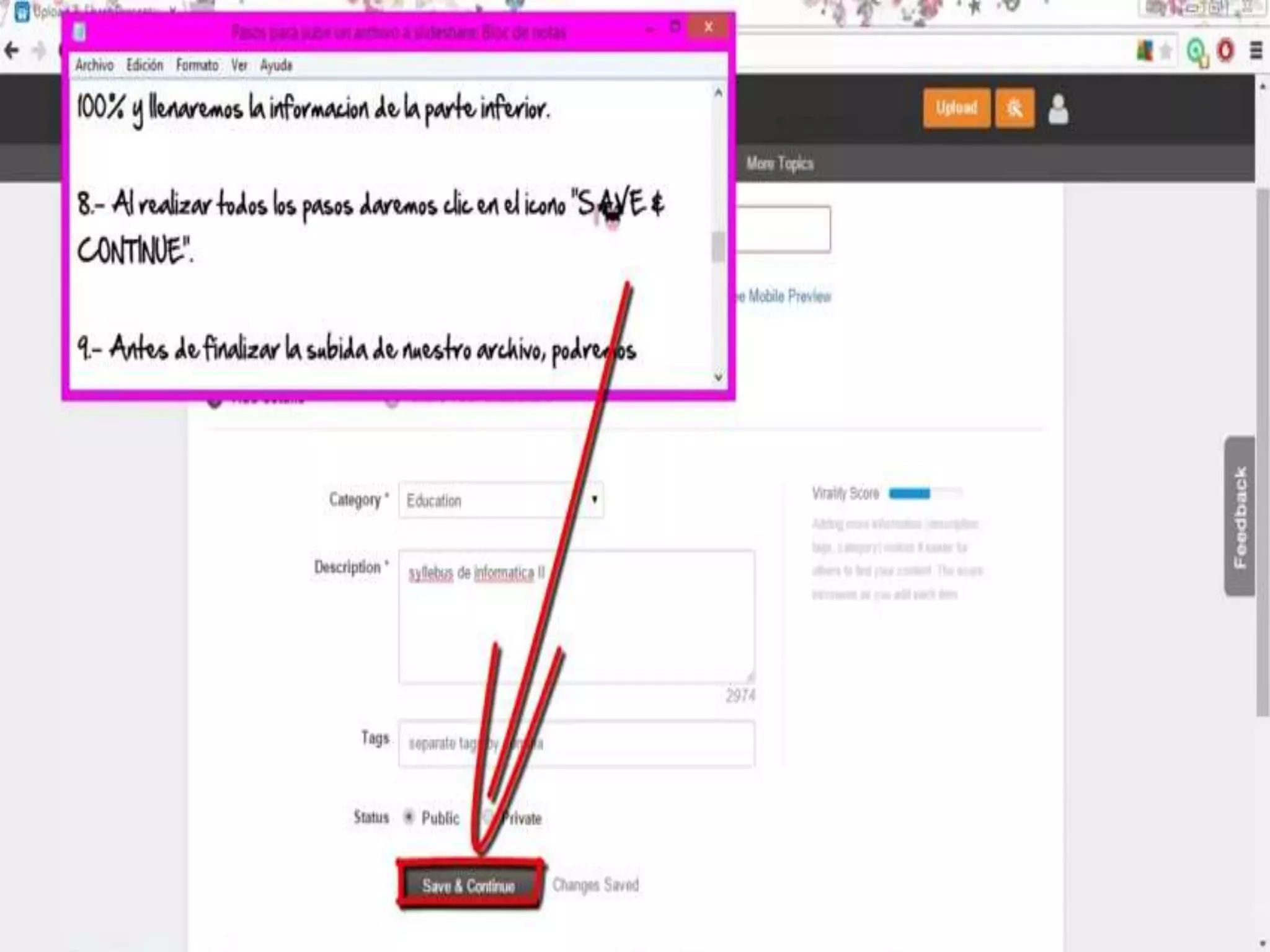 Como crear una cuenta en slideshare