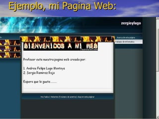 Ejemplo, mi Pagina Web: 