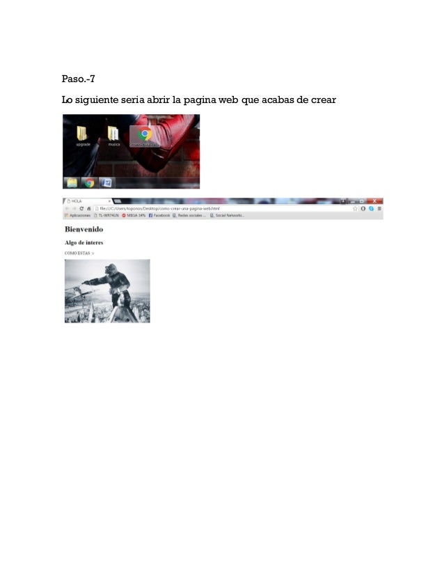 Paso.-7
Lo siguiente seria abrir la pagina web que acabas de crear
 