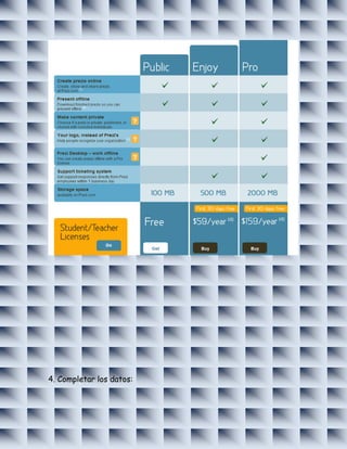 4. Completar los datos:
 