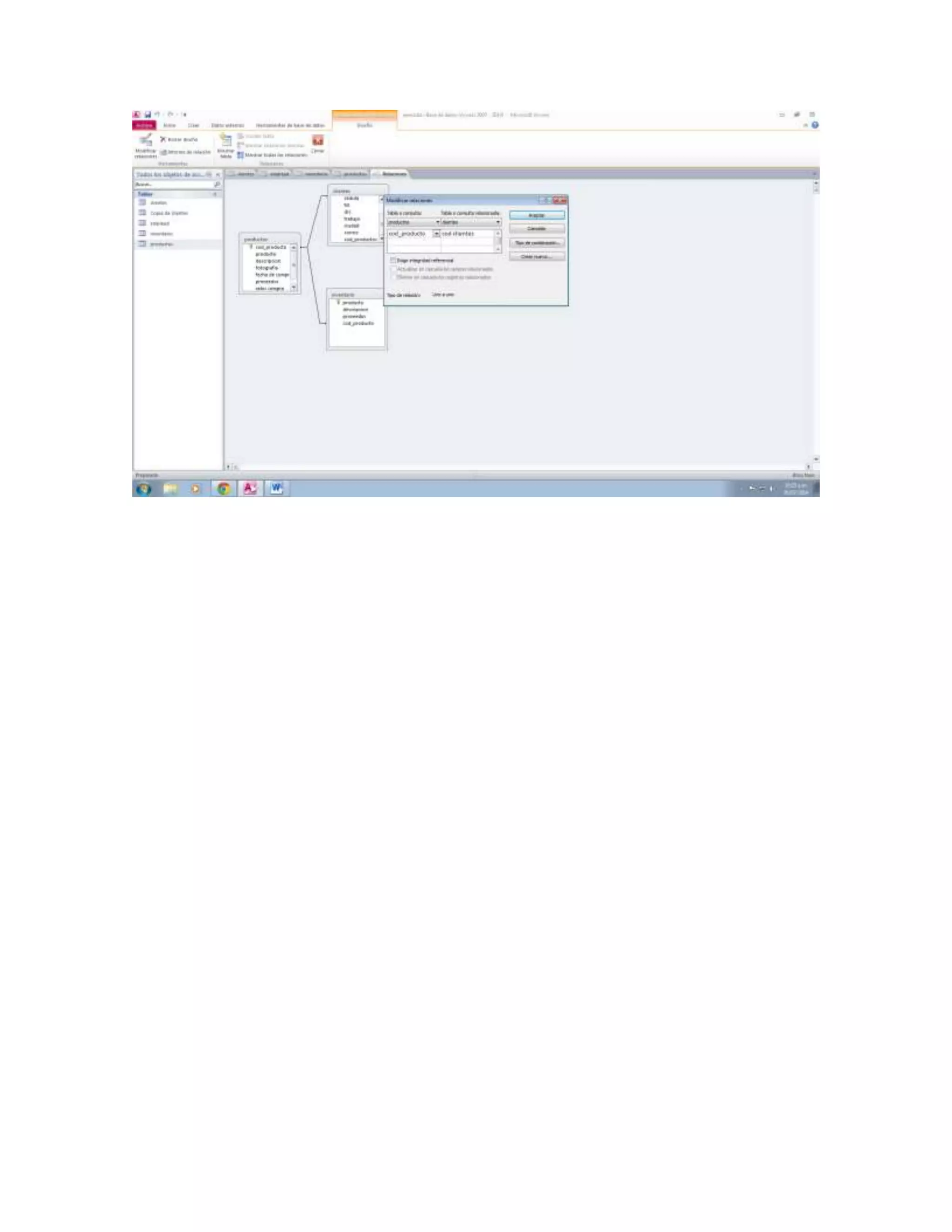 Como crear una relación en access 2010