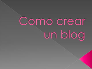 Como crear un blog 