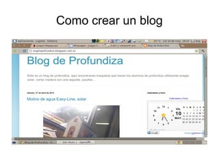 Como crear un blog
 
