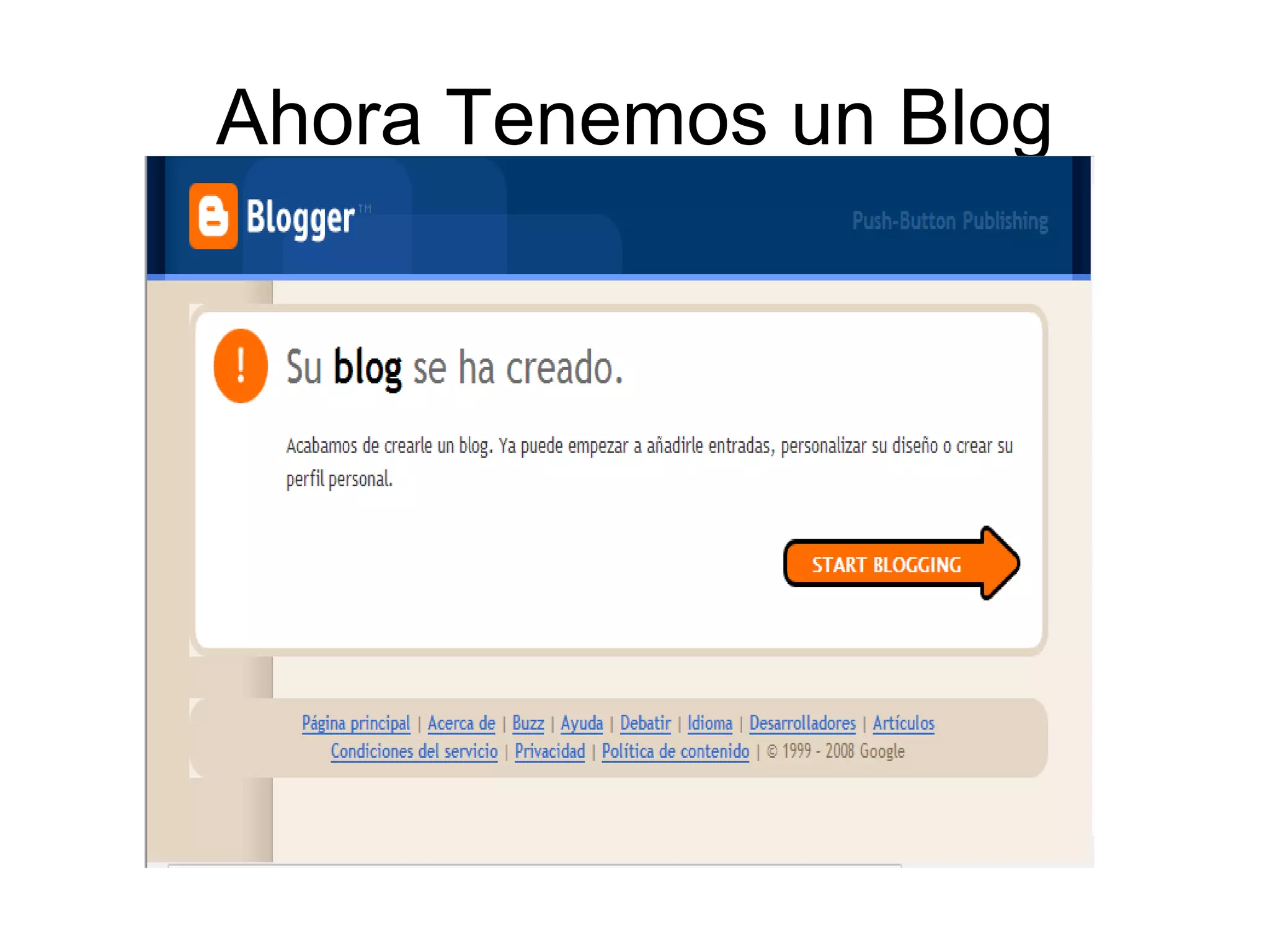 Ahora Tenemos un Blog 