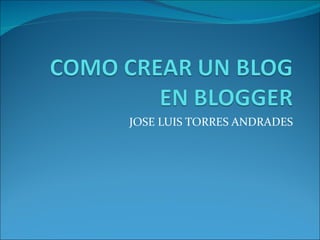 JOSE LUIS TORRES ANDRADES 