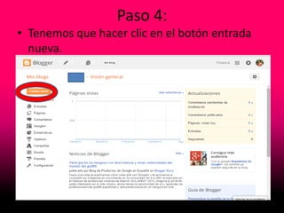 Paso 4:
• Tenemos que hacer clic en el botón entrada
nueva.
 