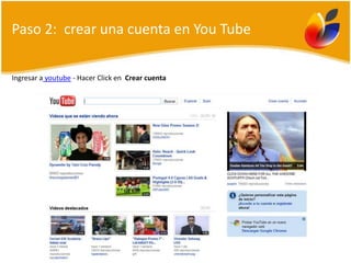 Como crear un canal de youtube en 10 paso | PPTX