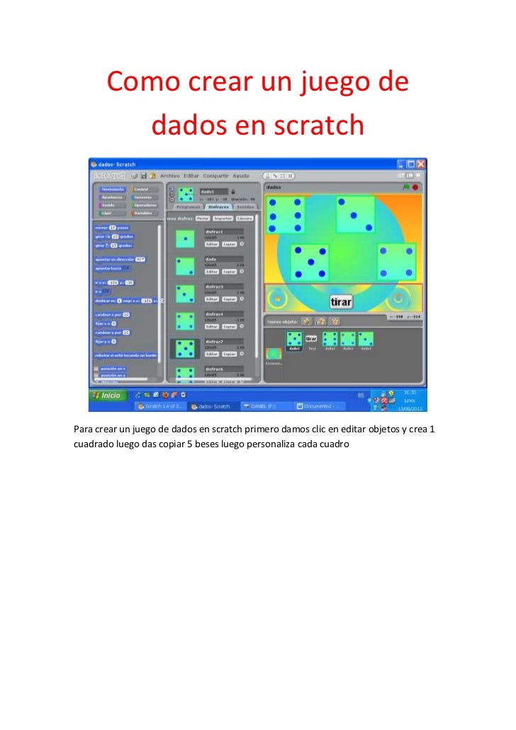 Como Crear Un Juego De Dados En Scratch