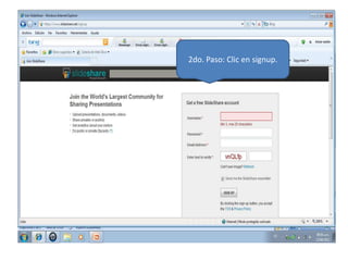 2do. Paso: Clic en signup.
 