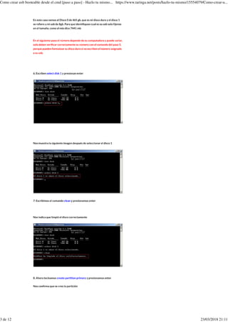 Como crear usb booteable desde el cmd [paso a paso] hazlo tu mismo ...