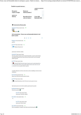 Como crear usb booteable desde el cmd [paso a paso] hazlo tu mismo ...